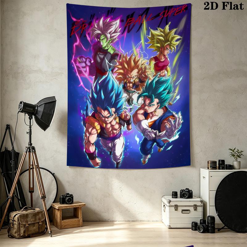 Dragon Ball Super Wall Tapestry Aesthetic Wall Hanging Printed Fabric Blanket Decorative Tapestries For Bedroom Living Room Home Decor