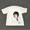 Summer Boys Girls Kyomoto Line Drawing T Shirt Kids Baby Youth Unisex Unisex Tee Top Novelty Streetwear Casual Oversized Harajuku
