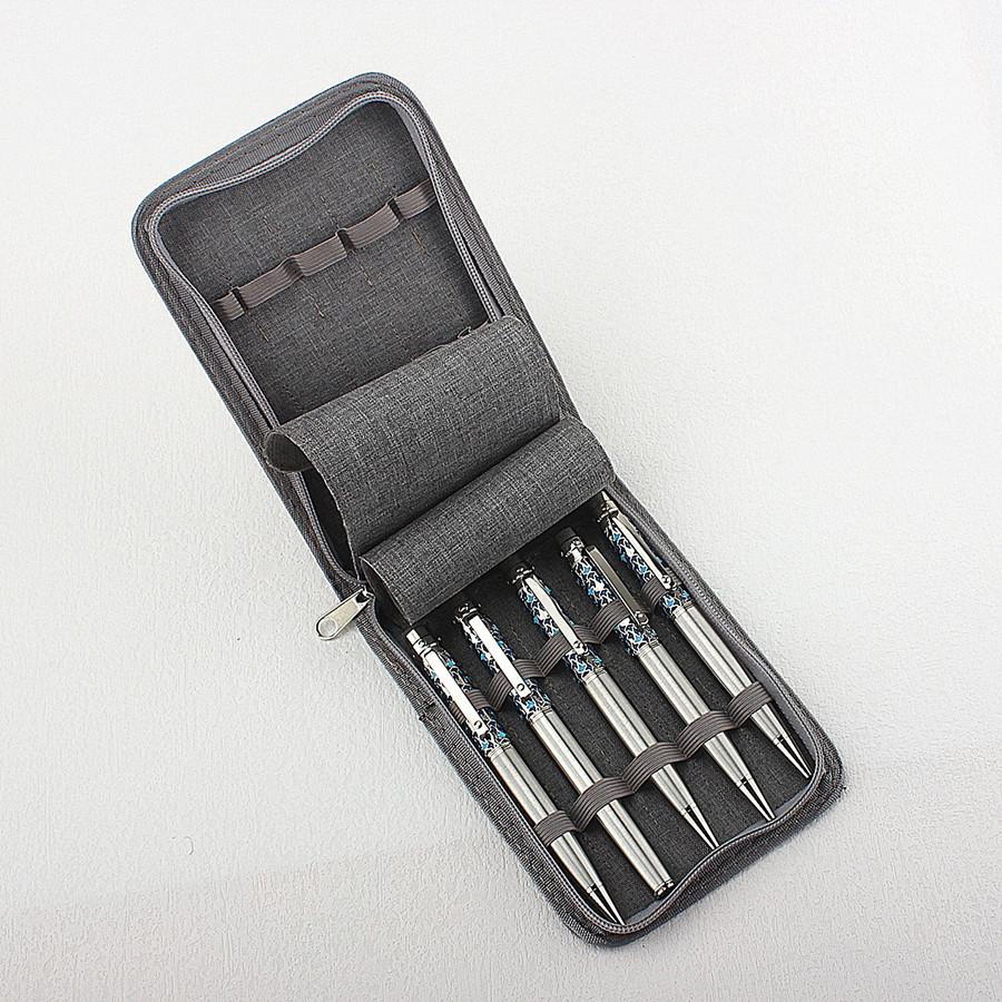 48 Fack Reservoarpennefodral Pennfodral Påse Väska Canvasfodral för 10/24/ Pennor Svart, Blå, Grå