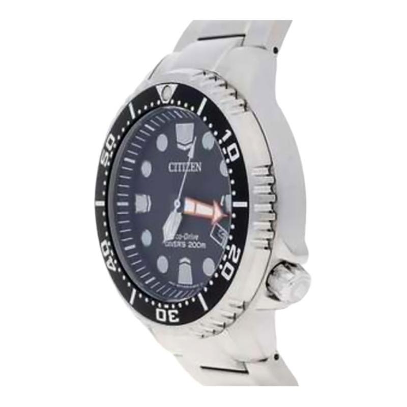 CITIZEN Screw-in bottom cover and crown Quartz Steel Strap 44mm men's watch black dial BN015061E