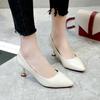 Fashion Women's Shallow Mouth Single Shoes High Heels Spring New Fashion Pointed Foot Set Fashion Casual Large Size Women's Shoes