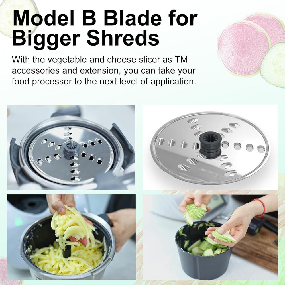 Affettatrice per Mixer Verdure Thermomixer Accessori per Taglio per Thermomix TM5 TM6 Taglio Multifunzionale Cucina Thermomix TM6
