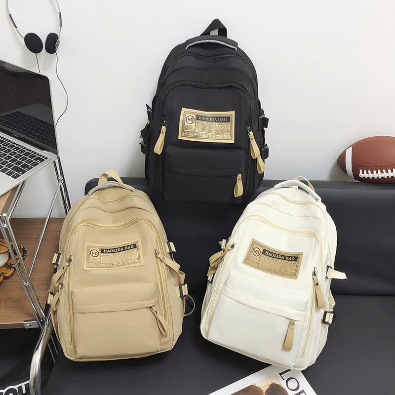 Backpack Women's Spring and Autumn Simple Travel Computer Backpack Male High School Junior High School Student Large Capacity Student School Bag