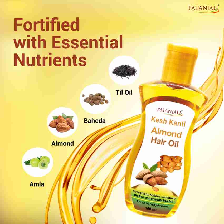 Almond Oil Patanjali Ayurved Kesh Kanti Hair Oil Almond 200ml