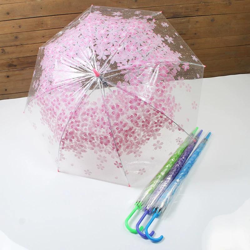 Transparenter Regenschirm mit langem Griff, Manuell, Hoher Ästhetikwert, 8 Speichen, Koreanischer Stil, Transparenter Regenschirm im Instagram-Stil, Student Influencer