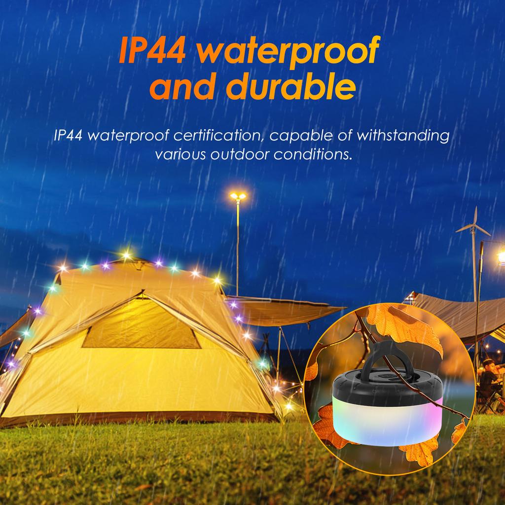 Rechargeable Flashlights Rollable LED Garland Camping Light wLED String LightsColorful Festive Atmosphere Party Tent Lighting