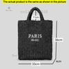 Women'S Fashion Large Capacity Handmade Straw Knitting Tote Bag Summer Travel Beach Shoulder Bags Casual Simple Portable Handbag