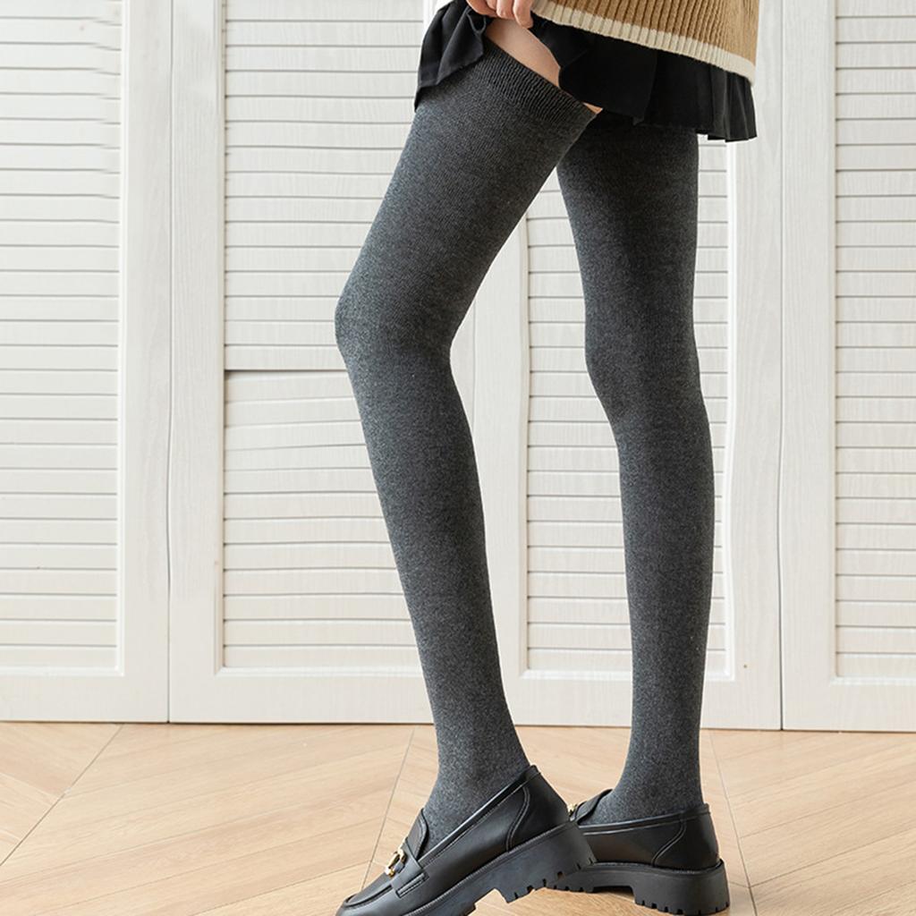 Women's Sexy Soild Color Long Stockings Women over Knee Thigh High over the Knee Stockings Lolita Ladies Warm Knee Socks