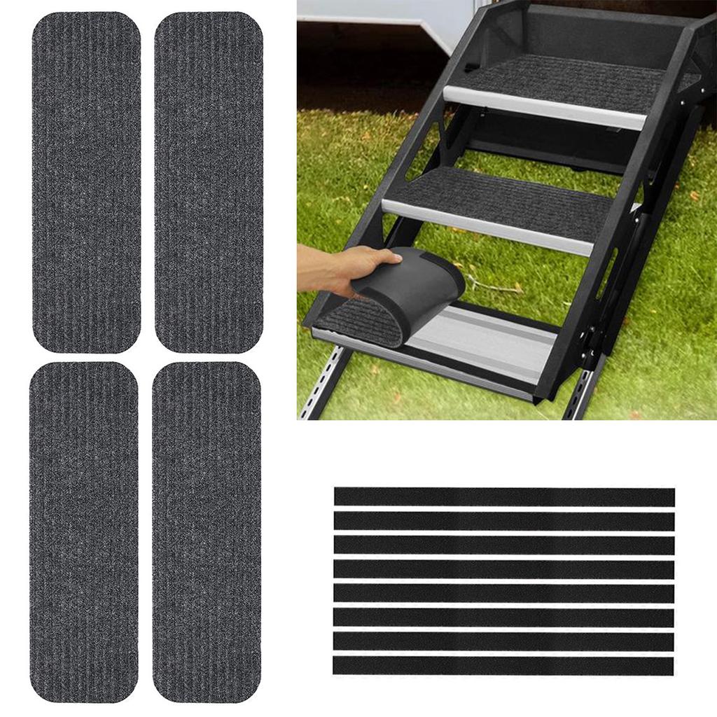 Rutschfeste Auto-Stufenabdeckungen Set Wasserdicht Wohnwagen Treppenmatten Polyester Anhänger Treppenstufenpolster Treppenmatten