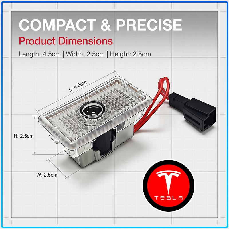 2x Wireless LED Car Door Logo Lights Ghost Shadow Projector Welcome Step Lamp For Tesla Model 3 Model X S Model Y Decals TM3 TMX TMS