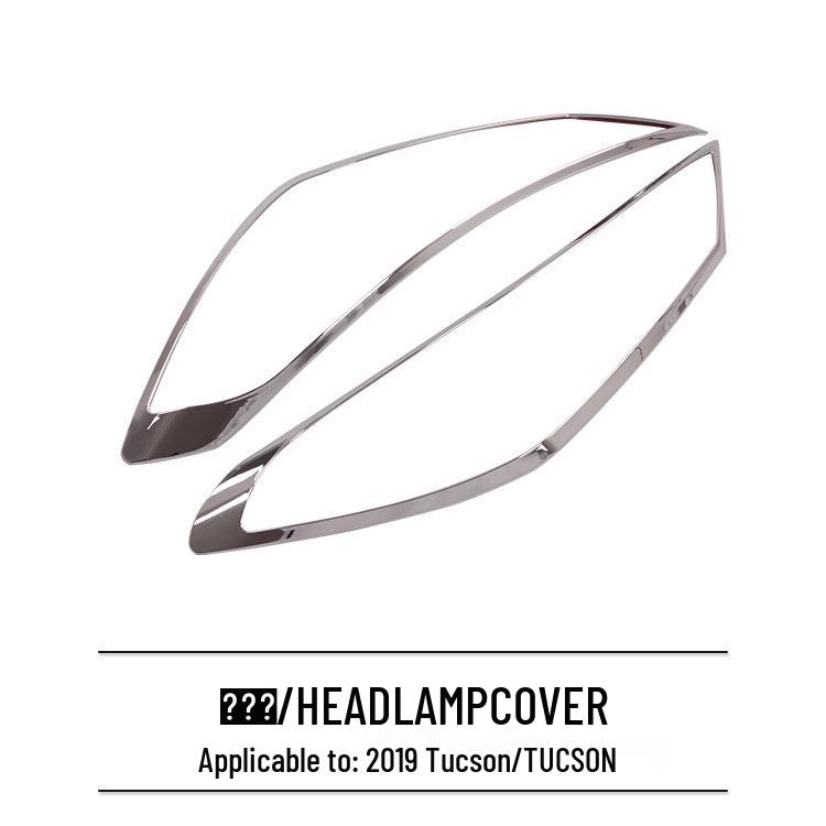 2019 Tucson ABS Electroplated Headlight Cover Frame Decoration