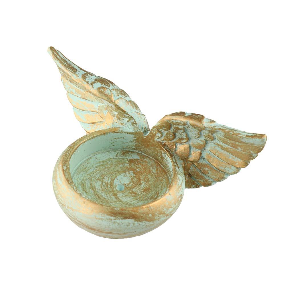 

Romantic Angel Wings Candle Holder Handmade Angel Wings Resin Statue Home Decor