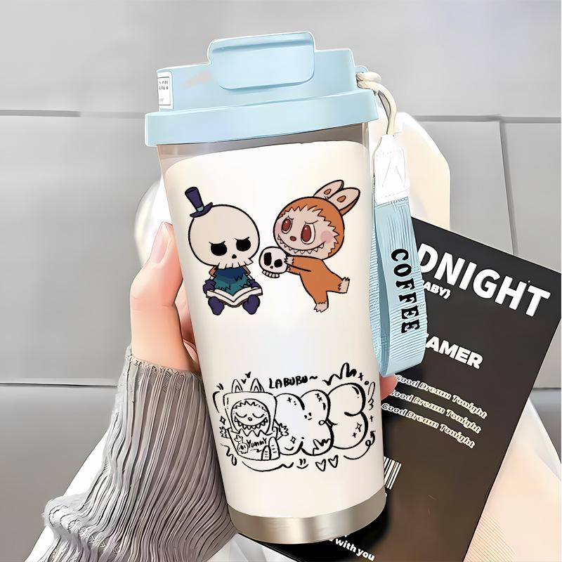 Slámkový hrnek na vodu Velká kapacita 316 Nerezová ocel Vysoká hodnota Termoska na dvojí pití Hrnek na kávu do auta