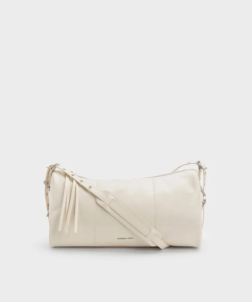 Charles & Keith Brina Panel Grommet-Strap Crossbody Bag 2 Colors Ck2-80271493