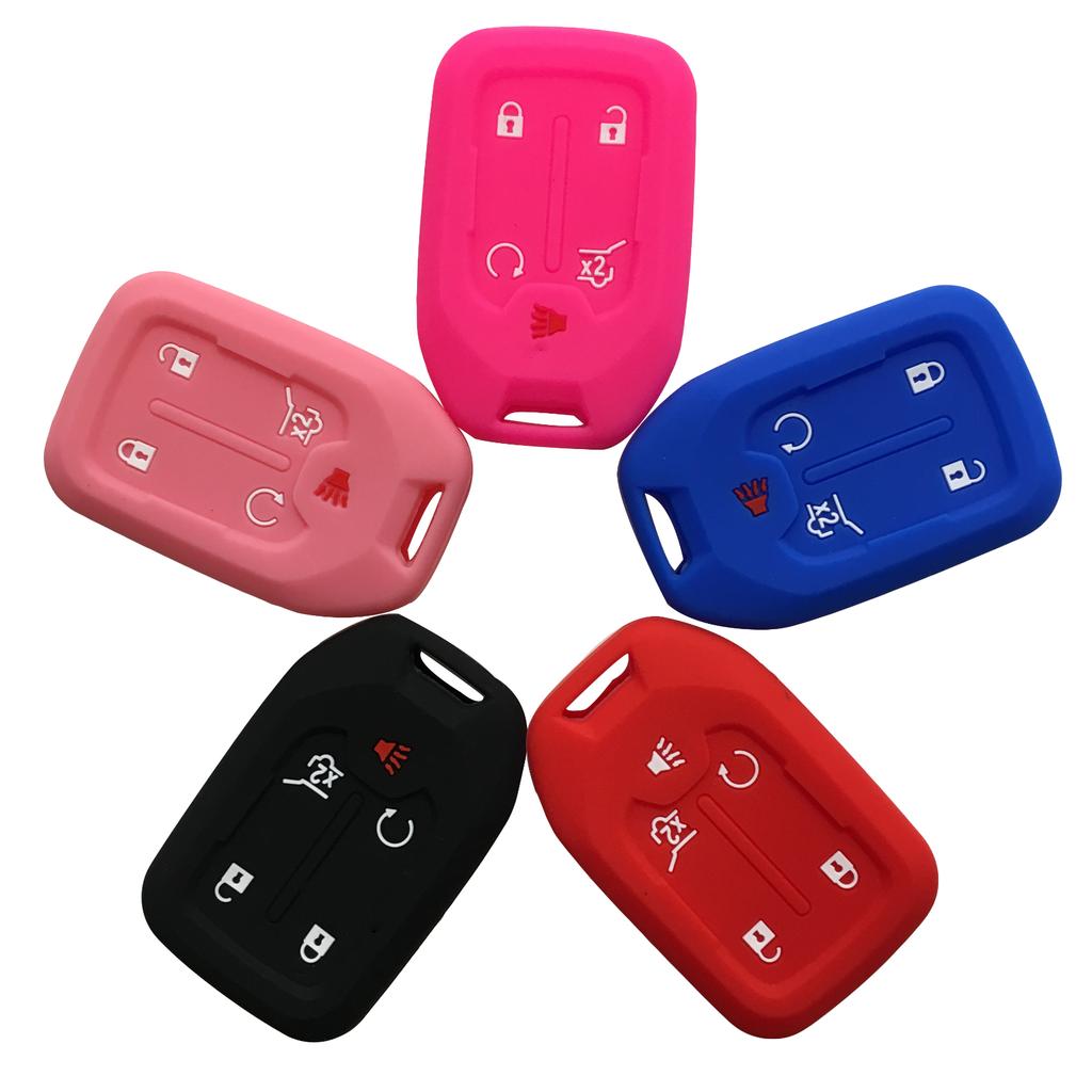 Silicone Key Case For GMC Terrain 2019 Canyon Remote Key Cover For Chevrolet Suburban Silverado 2500 Car Accessories 4/5/6Button
