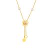316L Stainless Steel New Fashion Fine Jewelry 2-Styles Butterfly Flower Tassels Charm Chain Choker Necklace Pendant For Women
