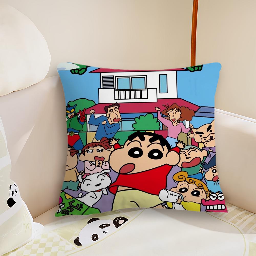 Anime C-Crayon-Shin-chan Cute cushion cover Living Room Headboard Bedroom Office Cushion Cushion Sofa Nap Time Pillow Case