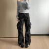 Versatile Women's Retro Pocket Straight-Leg Pants - Comfortable, Loose, Slimming Trendy Fit for Spring/Summer 2025.