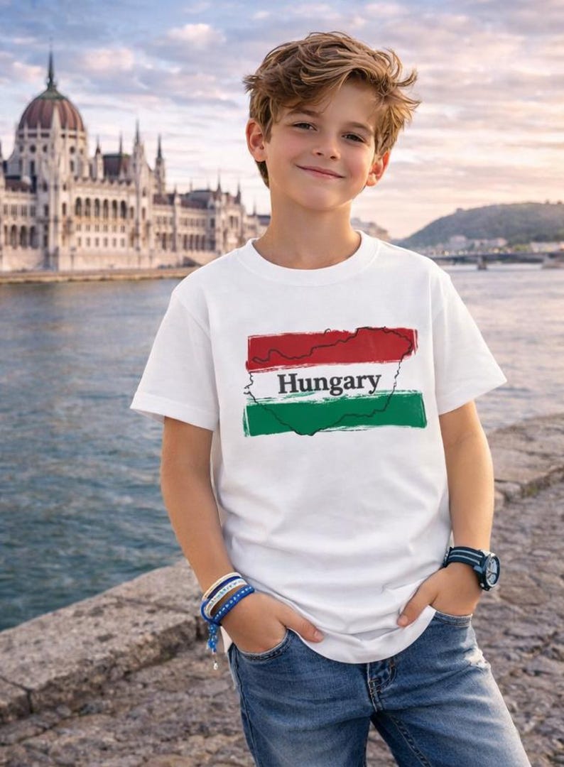 Hungarian Pride Kids T-Shirt: Adorable Cultural Graphic Tee for Toddlers, Boys & Girls 150