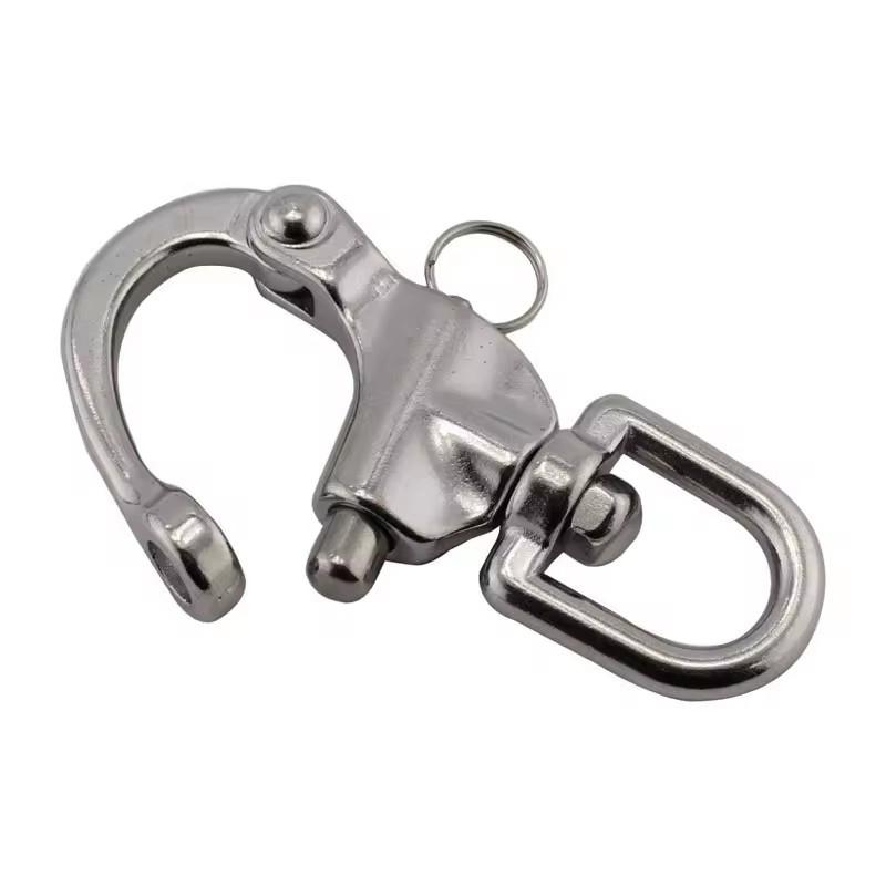 Swivel Eye Snap Shackle Quick Release Bail Rigging Sailing Boat Marine 316 Stainless Steel Fixed Snap Anchor Shackle Rigging