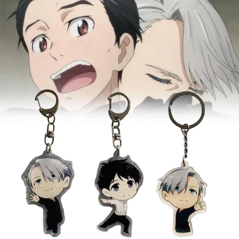 On Yur Ice Katsuki Yuri Victor Nikiforov Key Chain Backpack Decoration Pendant