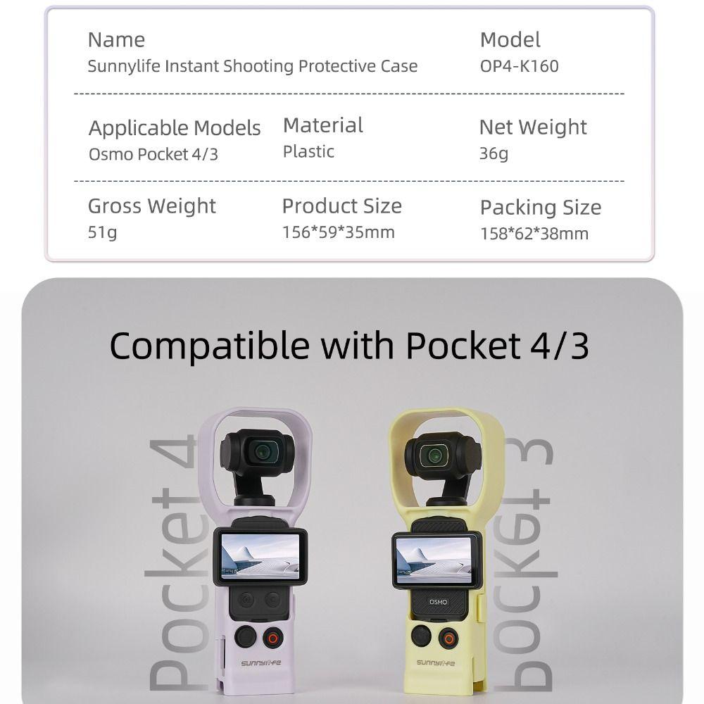 Anti-Scratch Protective Frame Case Housing Shell for DJI Osmo Pocket 4 3 Gimbal Camera Accessories
