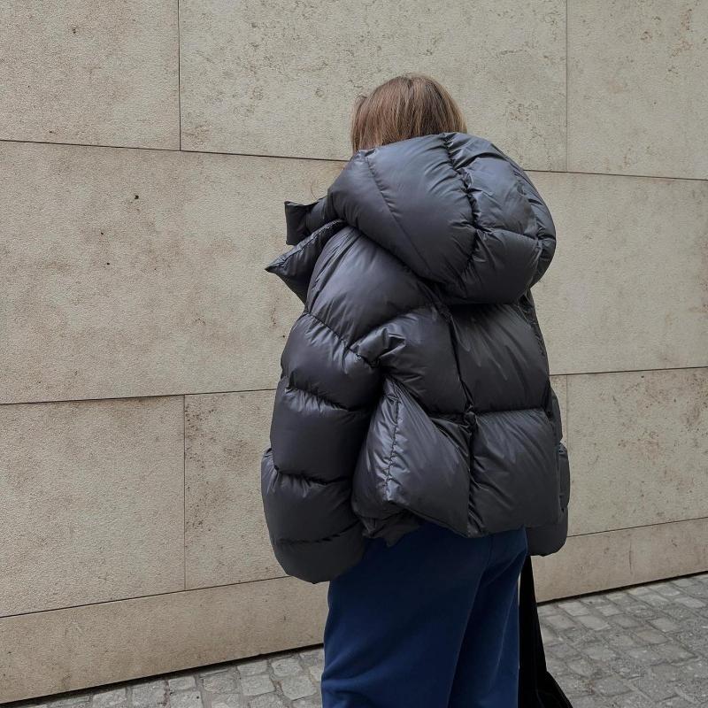 EastRogue European and N Cotton-padded Jacket Winter Women's Bread Coat Cotton-padded Jacket Fashion Style Personality Street Short Hooded Coat