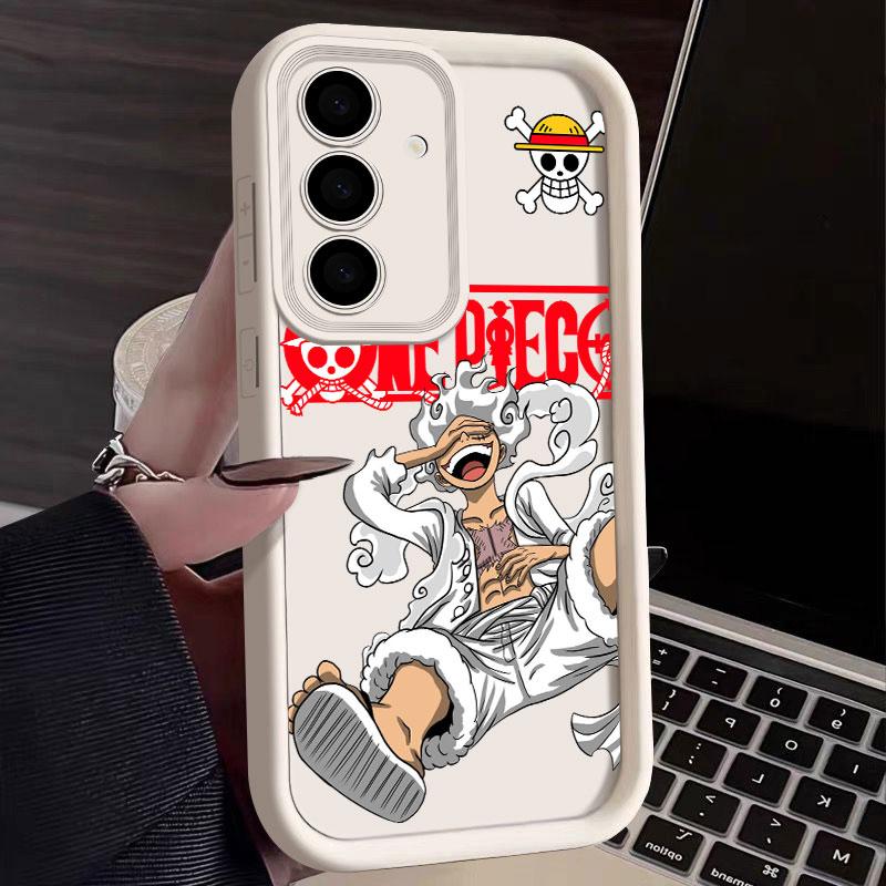 One P-Piece Sun God Nika Luffy Phone Case For Samsung S26 S25 S24 S23 S21 S20 Ultra For Galaxy S25 S24 FE S26 Plus Funda Cover