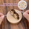 1pc flower shape thread cutter, hand sewing thread & yarn cutting tool, wool yarn cutting wooden frame, DIY sewing craft tool