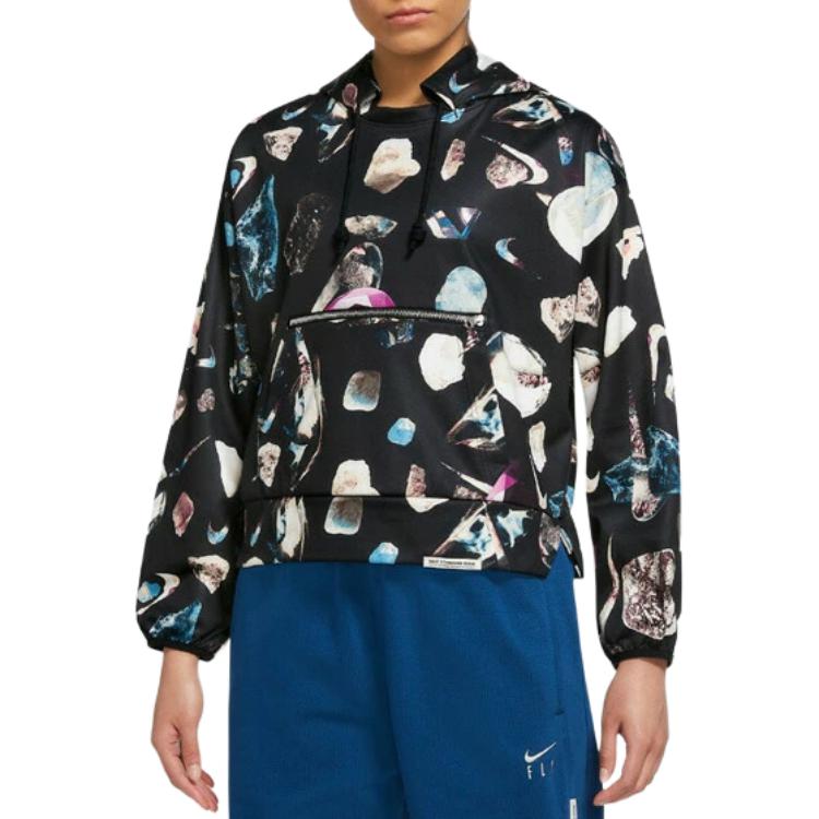 Nike Graphic Print Pullover Sweatshirt Women Tops Black DQ6816-010