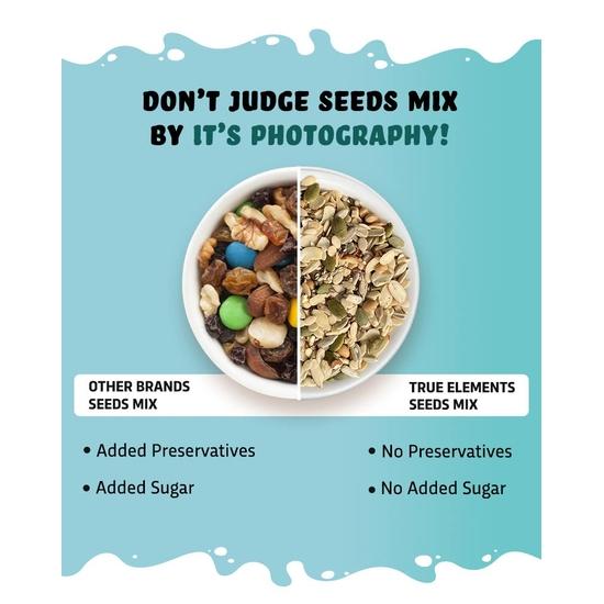 True Elements 8 In 1 Seeds and Nut Mix 250gm - Roasted Seeds | High Protein Snacks | Mix Seeds for Eating  | Rich In Fibre,Protein | Diet Snacks