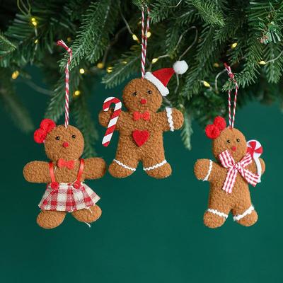 Christmas Tree Gingerbread Man Fabric Ornaments & Decorations