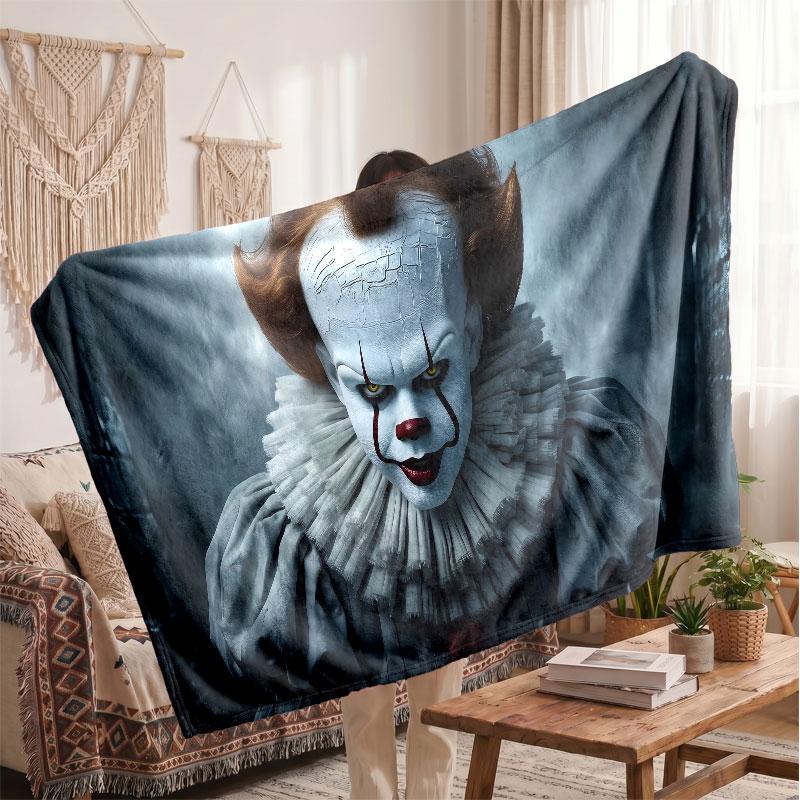 Warm Flannel BlanketIT Pennywise Soft Cozy Throw Blanket for Bedroom Couch
