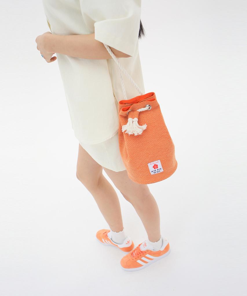 Junejune Space String Bucket Bag_Orange