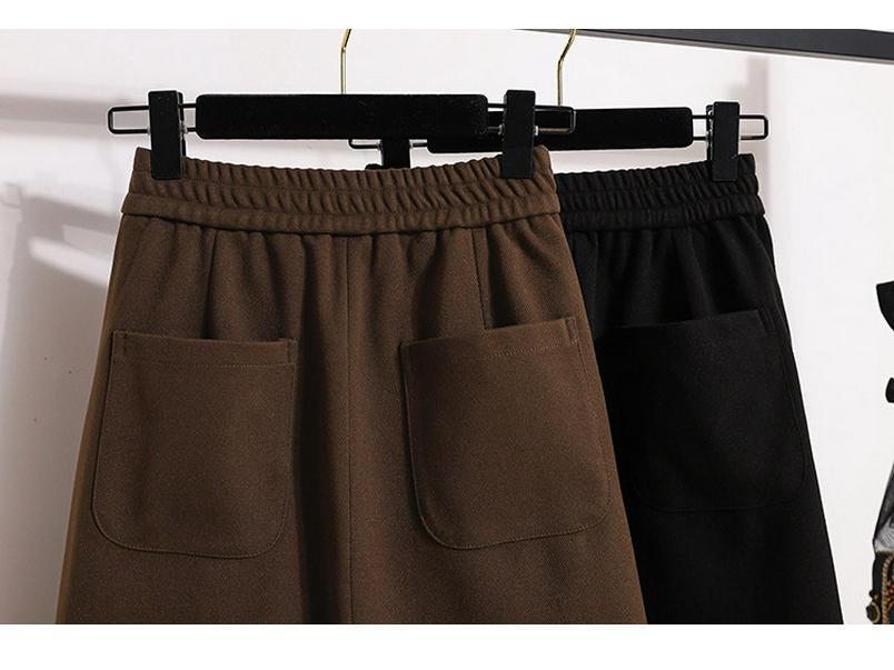 Damen Retro Samt Spalt-Schirmrock – Mittellang, Verdickt und Lockerer Schnitt für Herbst/Winter