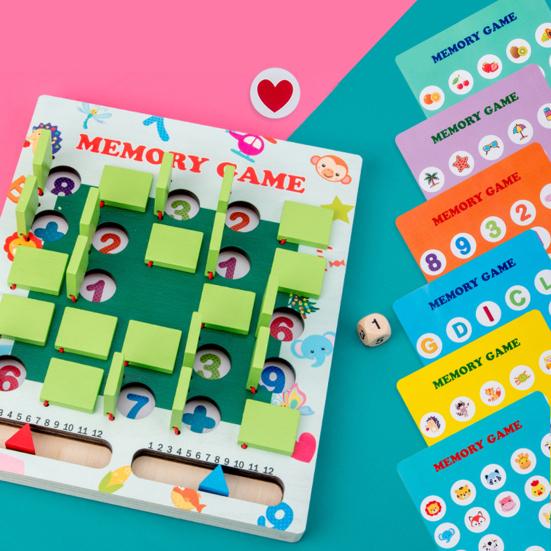 

Yousheng Kids Memory Matching Chess Game с 6 картами Flip Memory Chess Board Game Logic Focus Training Toddlers Toddlers Toy Sets