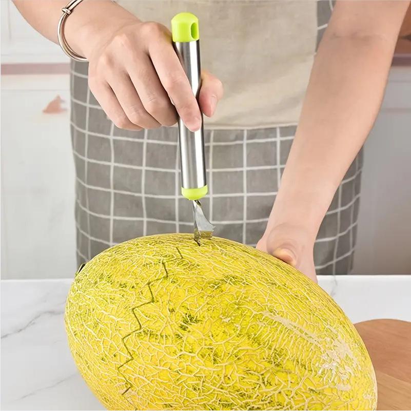 3Pcs/set Stainless Steel Fruit Tool Set Watermelon Ball Scoop Apple Corer Remover Fruit Carving Knife Fruit Pulp Separator Tools
