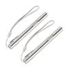 2Pcs Mini Flashlight Pocket Clip Stainless Steel ABS Rechargeable 600mAh Battery Pen Flashlight for 