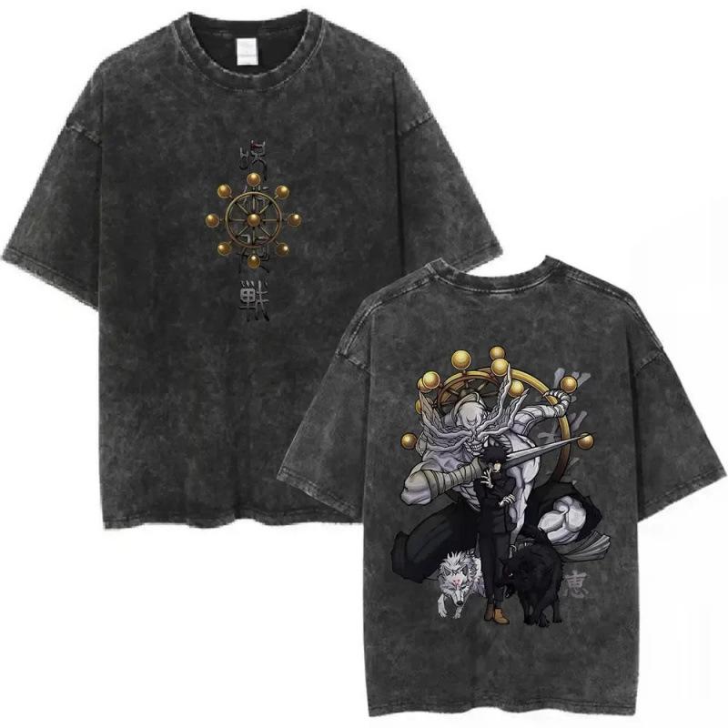 Sleeping On Both Sides To Fight Men'S And Women'S Short-Sleeved Washed Nuo T-Shirts Casual Loose Retro Couple Spell Round Neck
