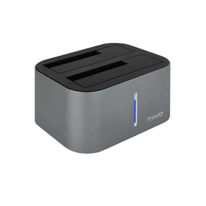 TooQ TQDS-805G Station daccueil avec Double Baie SATA pour disques de 2,5 et 3.5, USB 3.0-USB 3. Gen, Compatible