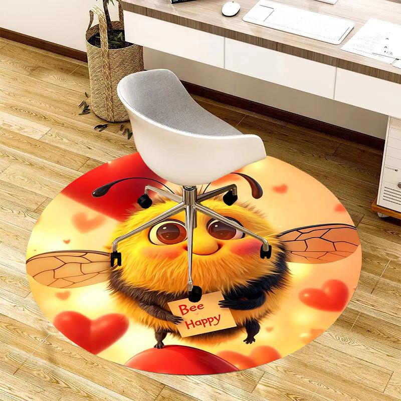 

1pc Office Carpet Chair Mats Bee Happy Perfect for Decorating Office Chairss, Or Bedrooms.YDT313 80cm by 80cm