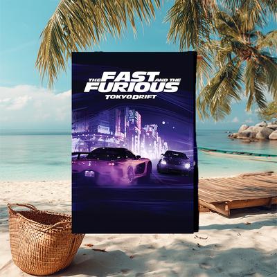 Ultra-Soft Beach Towel with Fast & Furious Theme,Ideal for Pool - Camping, Diving - Perfect Travel Essential, Vibrant Beach Towel.