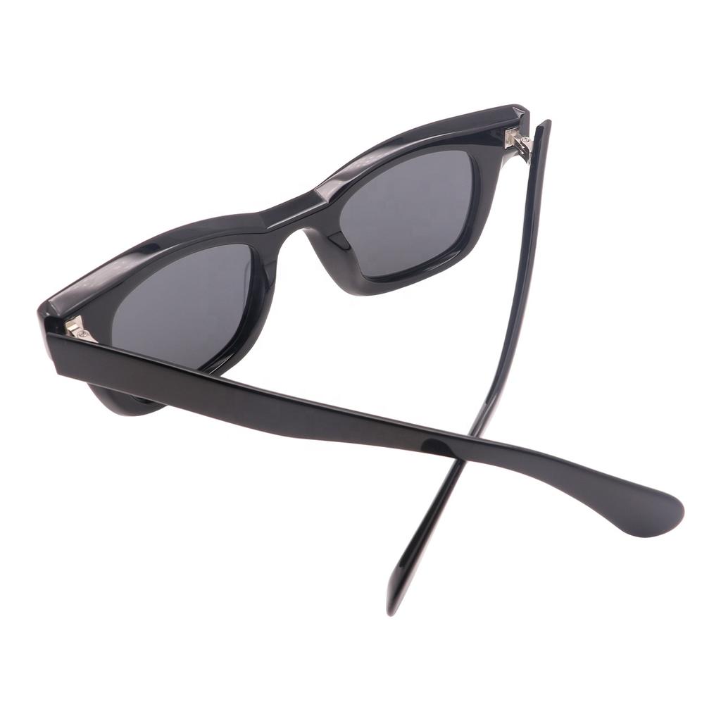 New Arrivals Polarized Acetate Sun Glasses Transparent Custom Logo Square Eyewear Thick Shades Sunglasses for Men Women UV400