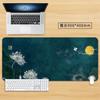 Zen Japanese Landscape Desk Mat with Birds and Mountains Gaming Mouse Pad