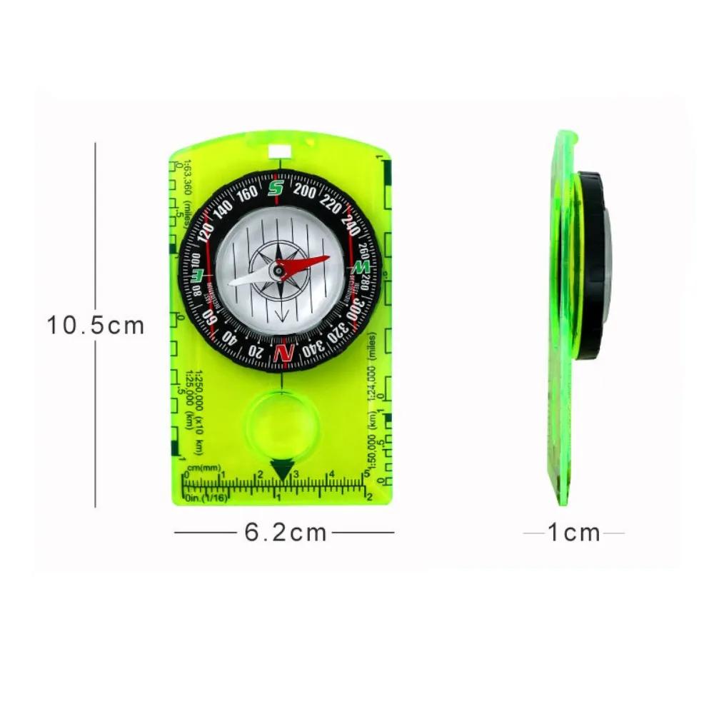 Waterproof Baseplate Orienteering Compass for Map Reading High Visibility Design Outdoor Hiking Camping Navigation Survival Gear