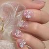 Nail Art Wearable Lovely Nail Removable Glittering Butterfly Bow Fashion Super