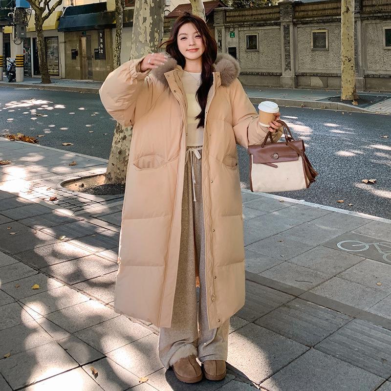 Women's 2024 Winter Long Over-the-Knee Oversized Thick Down Jacket