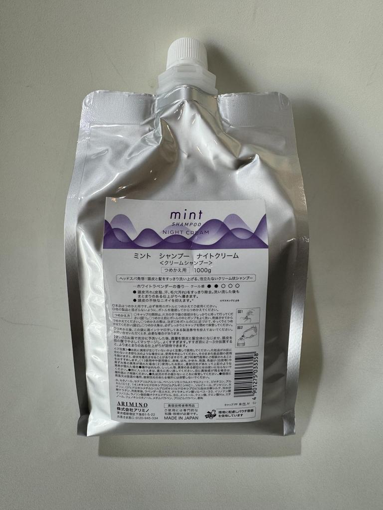 Night Cream Mint, Shampoo,