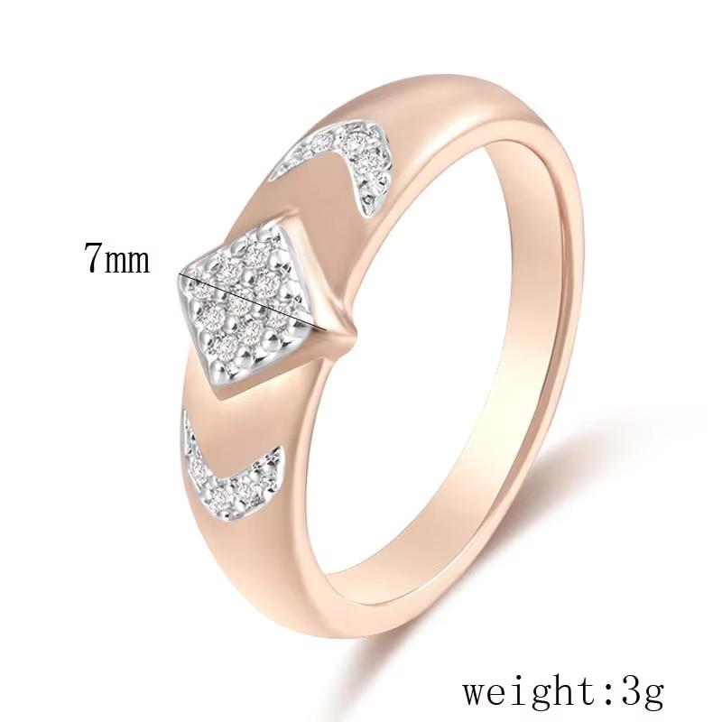 585 Rose Gold Patterned Ring For Women Fashion Jewelry