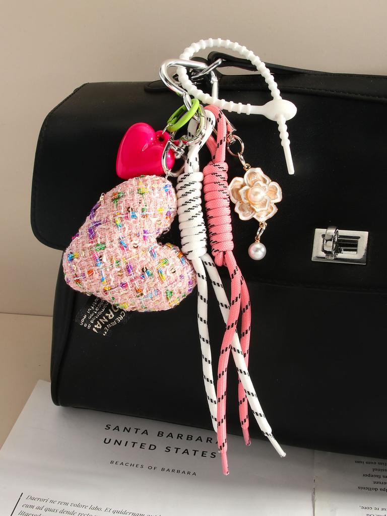 Moda ins tessuto ragazza amore fiocco corda intrecciata borsa senso di alta gamma ciondolo appeso stile miu ciondolo borsa a vento
